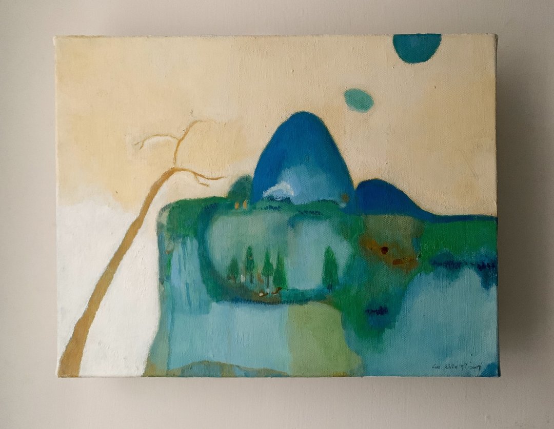 油画作品--有时的风景 - 海报/装饰画/版画 - 棉 