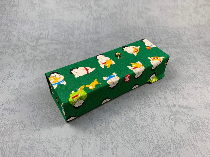 日本相扑轻便折叠眼镜盒 - 眼镜/眼镜框 - 棉．麻 绿色