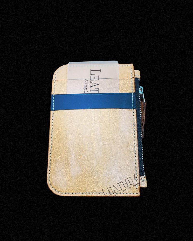 全手工皮革卡包零钱包 - 皮夹/钱包 - 真皮 咖啡色