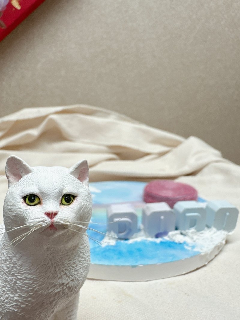 Mü.LAB暮愈 宠物定制化上色-扩香石-猫咪 美短 英短 米克斯 - 玩偶/公仔 - 其他材质 卡其色