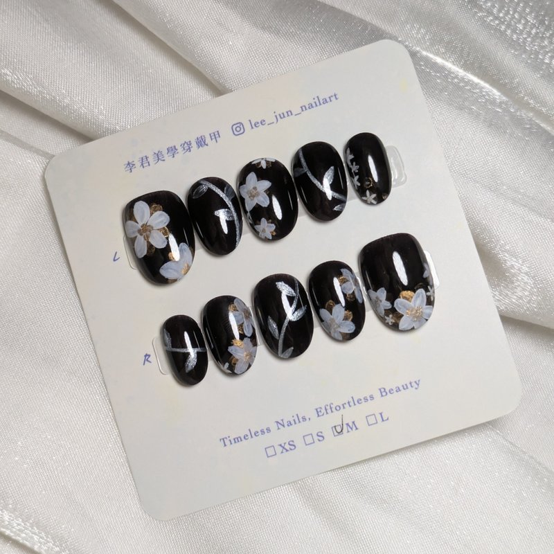 手作穿戴甲 仲夏夜 尺寸M 和服穿戴甲 - 其他 - 塑料 黑色