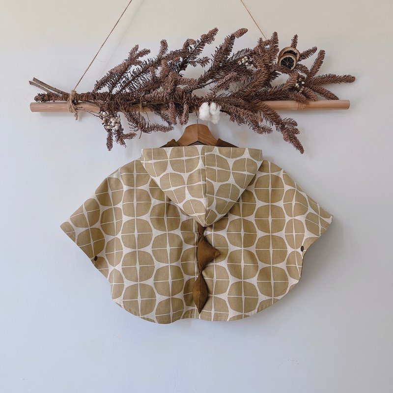 岛森家 / 恐龙斗篷  / 恐龙的土星宇航队 - 童装外套 - 棉．麻 咖啡色