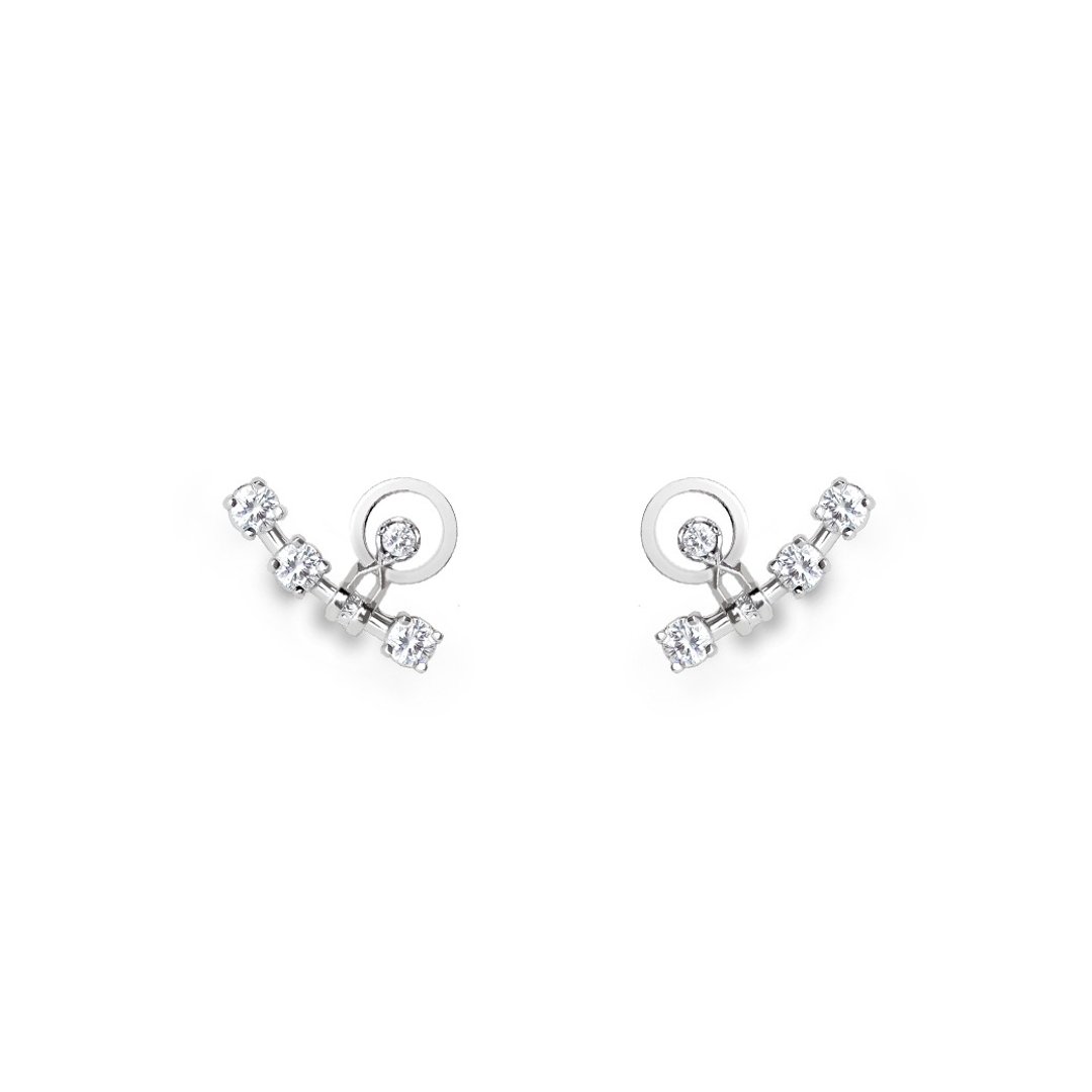 Dallar Jewelry - Juicy Sister Earrings - 耳环/耳夹 - 贵金属 白色
