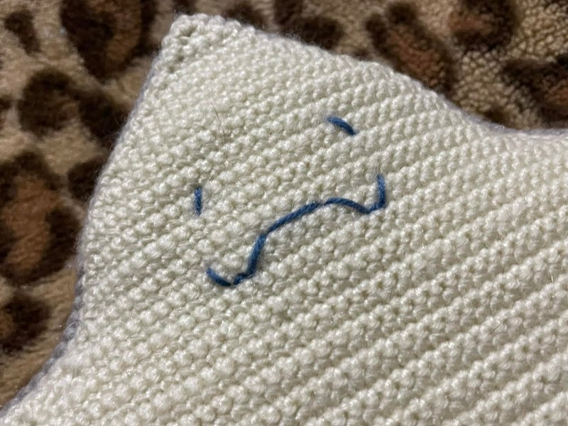 钩针海洋生物魟鱼可爱针织玩具（S号） - 编织/刺绣/羊毛毡/裁缝 - 棉．麻 灰色