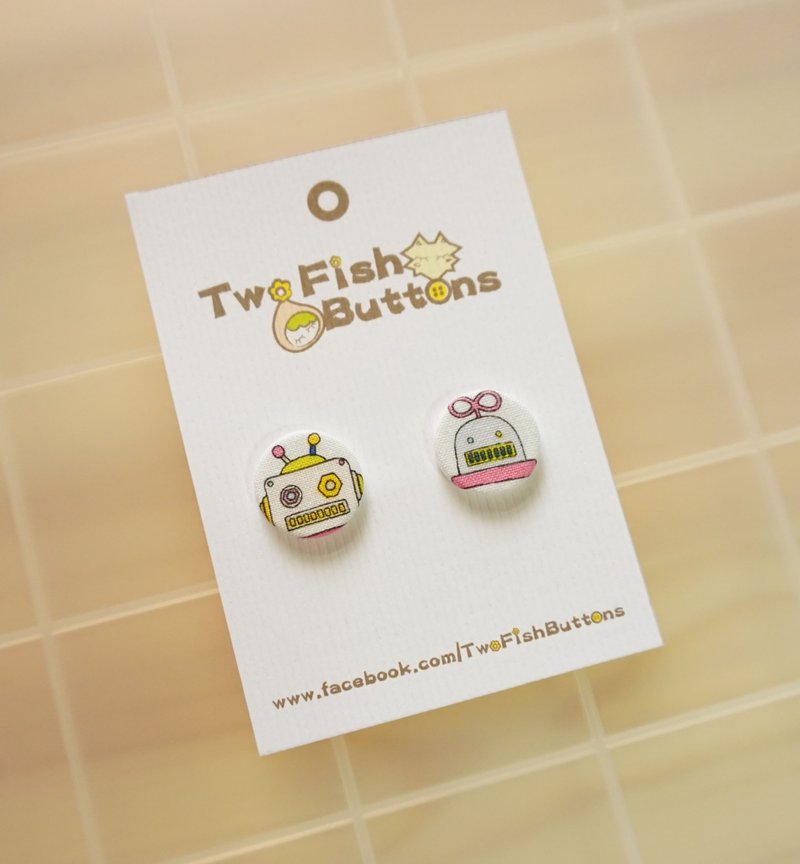 机器人布钮扣-DIY材料8 - 其他 - 其他材质 多色