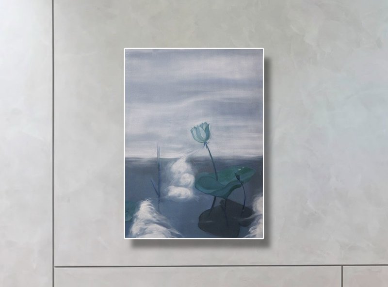 带湖迷雾的莲 - 海报/装饰画/版画 - 棉．麻 