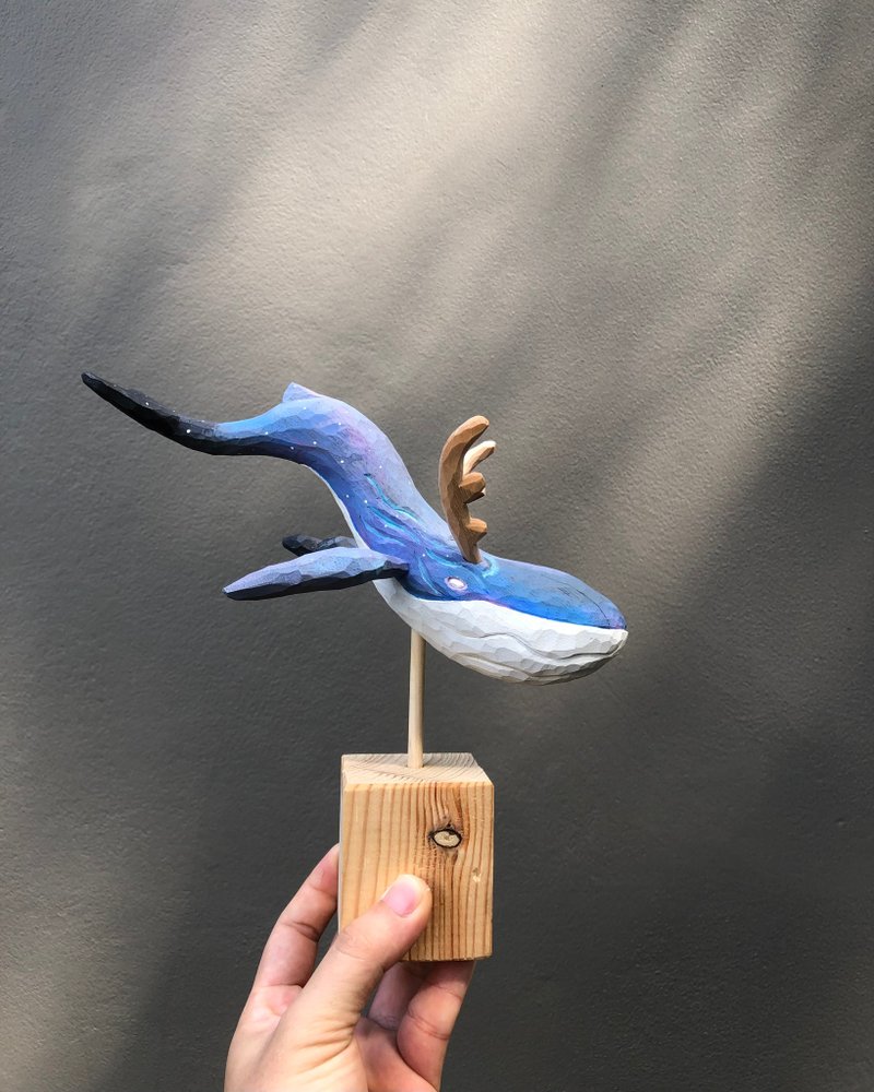 神秘鲸鱼 - 摆饰 - 木头 