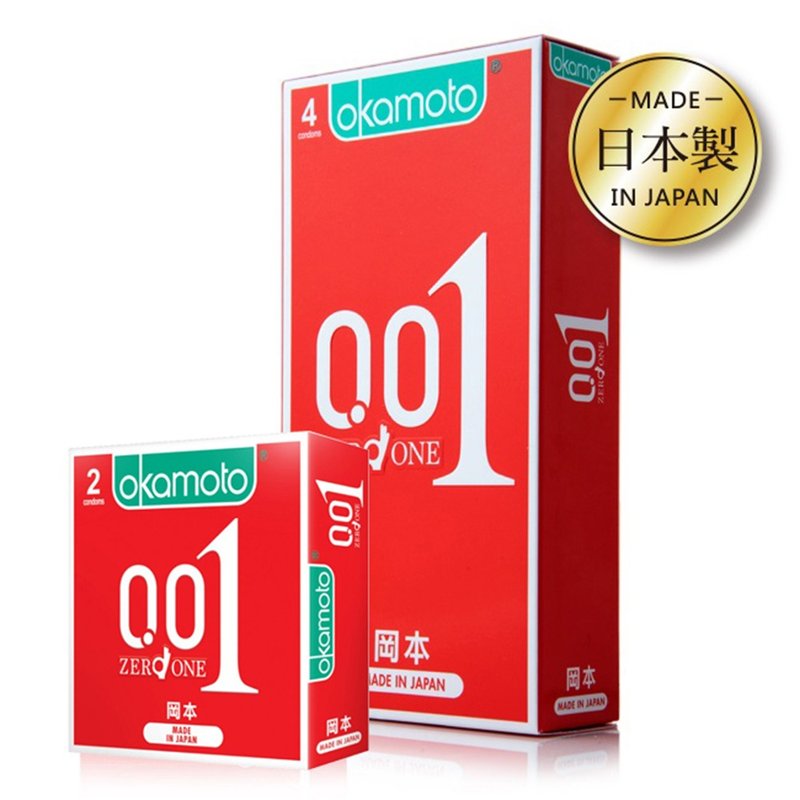冈本Okamoto | 0.01至尊劲薄卫生套 2入/4入 - 情趣用品 - 其他材质 