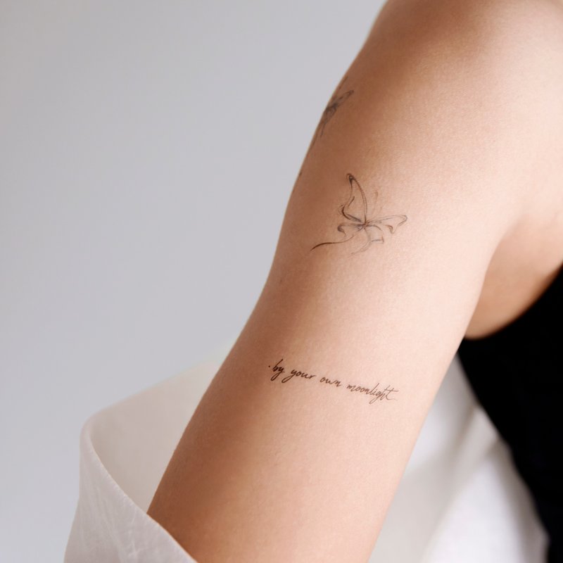 【哑光纹身贴纸】原创设计 | 刮刮纹身贴刺青贴 - Moonlight 黑色 - 纹身贴 - 其他材质 