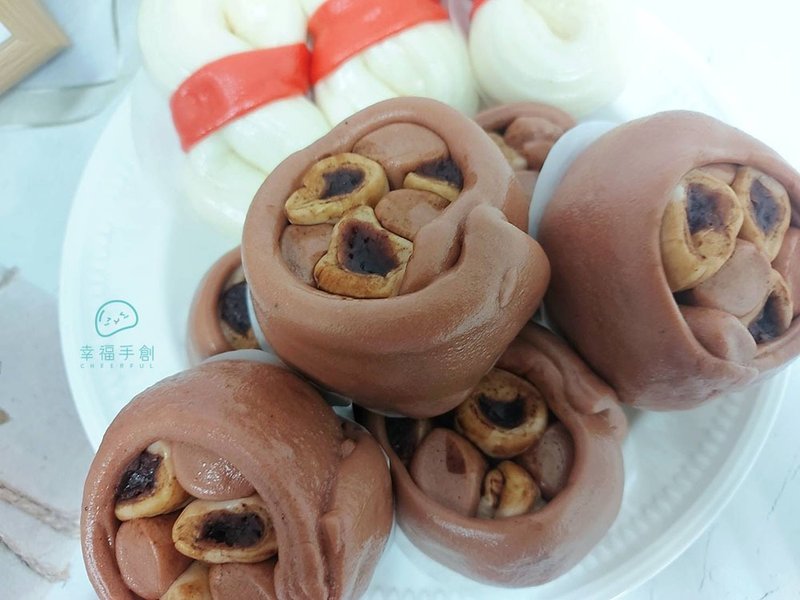 闰月 猪脚面线馒头  庆生 祝寿馒头 造型馒头 - 面包/吐司 - 新鲜食材 