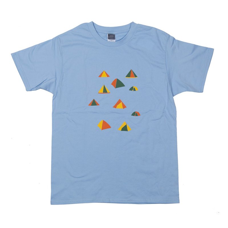 给爸爸的父亲节礼物。露营印花T恤 男女皆宜的S～XXXL，女人的S～L Tcollector - 女装 T 恤 - 棉．麻 蓝色