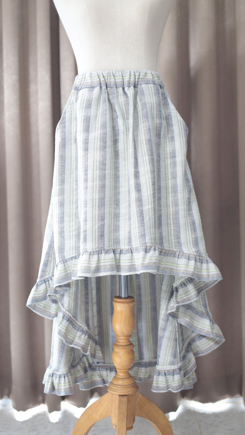 Loom & Leaf - 手捻棉手工编织美人鱼裙 - 裙子 - 棉．麻 多色