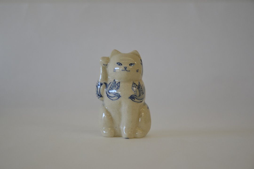 招财猫 S 美式传统 - 摆饰 - 陶 