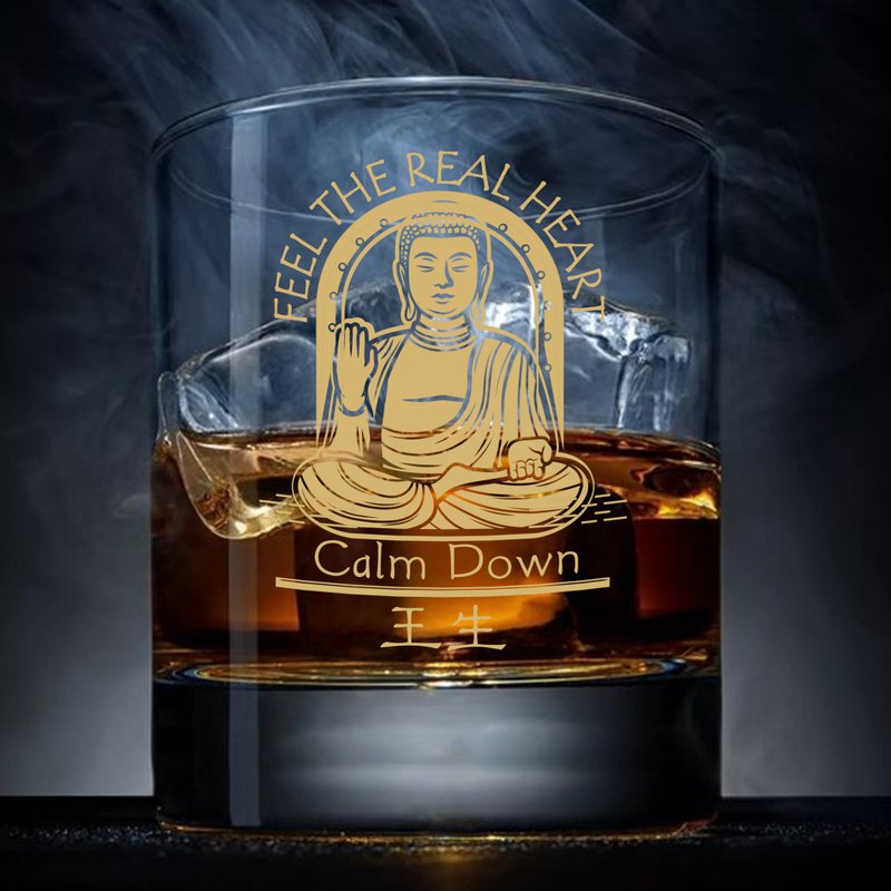 订制礼物|佛像文字雕刻威士忌对杯 订制生日礼物 交换礼物 定制化 - 酒杯/酒器 - 玻璃 