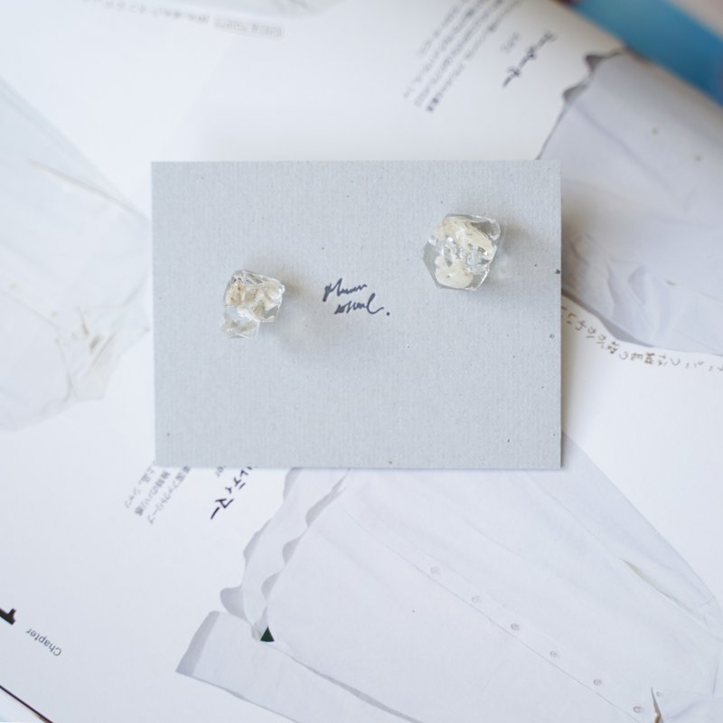 耳 饰 ピアス / イヤリング : no.365 - 耳环/耳夹 - 铜/黄铜 透明