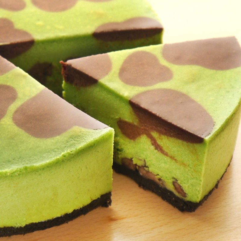 乳牛奶酪蛋糕(抹茶白玉红豆) - 蛋糕/甜点 - 新鲜食材 绿色