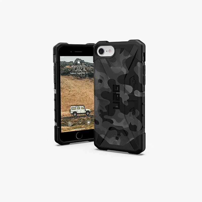 UAG iPhone 8/SE (2022)耐冲击迷彩保护壳-黑 - 手机壳/手机套 - 橡胶 黑色