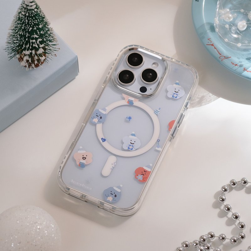 防摔心情磁吸透白手机壳 MagSafe兼容版 保护壳 iPhone13-16 - 手机壳/手机套 - 其他材质 