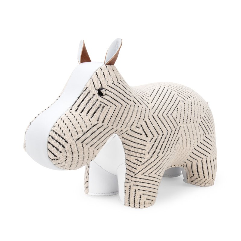 Zuny 河马书挡 | Kvadrat白环保布料×手工皮革结合 | 收藏级动物 - 摆饰 - 聚酯纤维 多色