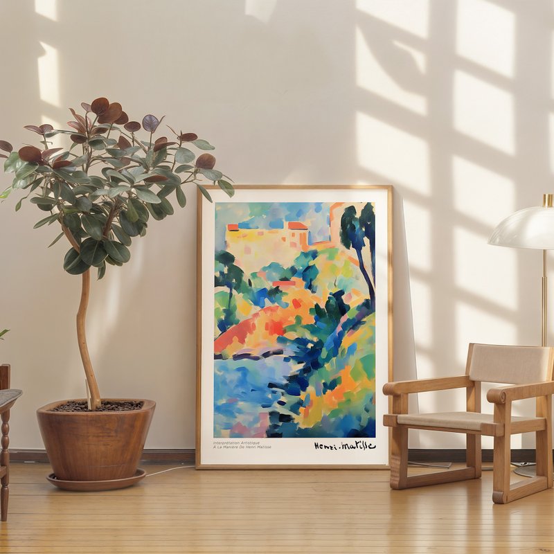 山丘之光 / 马谛斯风格 现代插画 挂画 画芯 海报 无框画 装饰画 - 海报/装饰画/版画 - 纸 