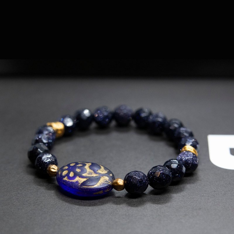 【梅迪奇家族 The Medici】蓝沙石角珠手链 | 天然石 定制 - 手链/手环 - 水晶 
