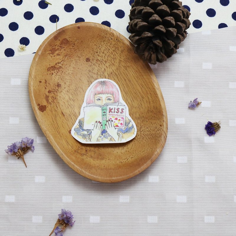 占卜女孩 半身贴纸 - 贴纸 - 纸 