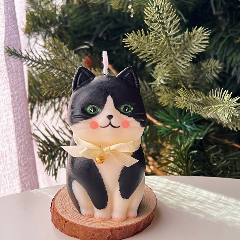 日系猫咪蜡烛 奔驰猫造型香氛蜡烛 手绘猫咪造型蜡烛 - 蜡烛/烛台 - 蜡 黑色