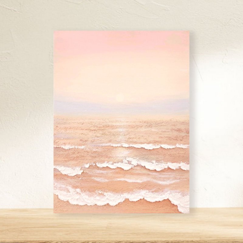 【体验】孵画室│台中画室│零基础绘画│肌理画│夏日海滩 - 插画/绘画/写字 - 棉．麻 