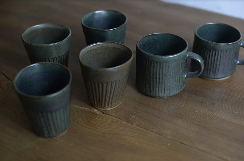 雪腻典雅绿色日常陶杯 - 其他杯子 - 陶 