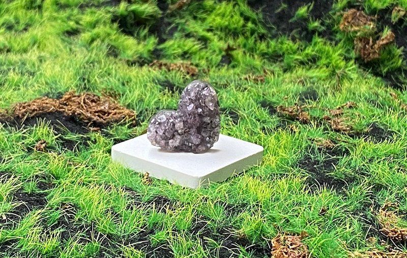天然原矿可爱小满天星紫晶爱心 疗愈 招财开运 增智慧 风水 摆件 - 摆饰 - 水晶 紫色
