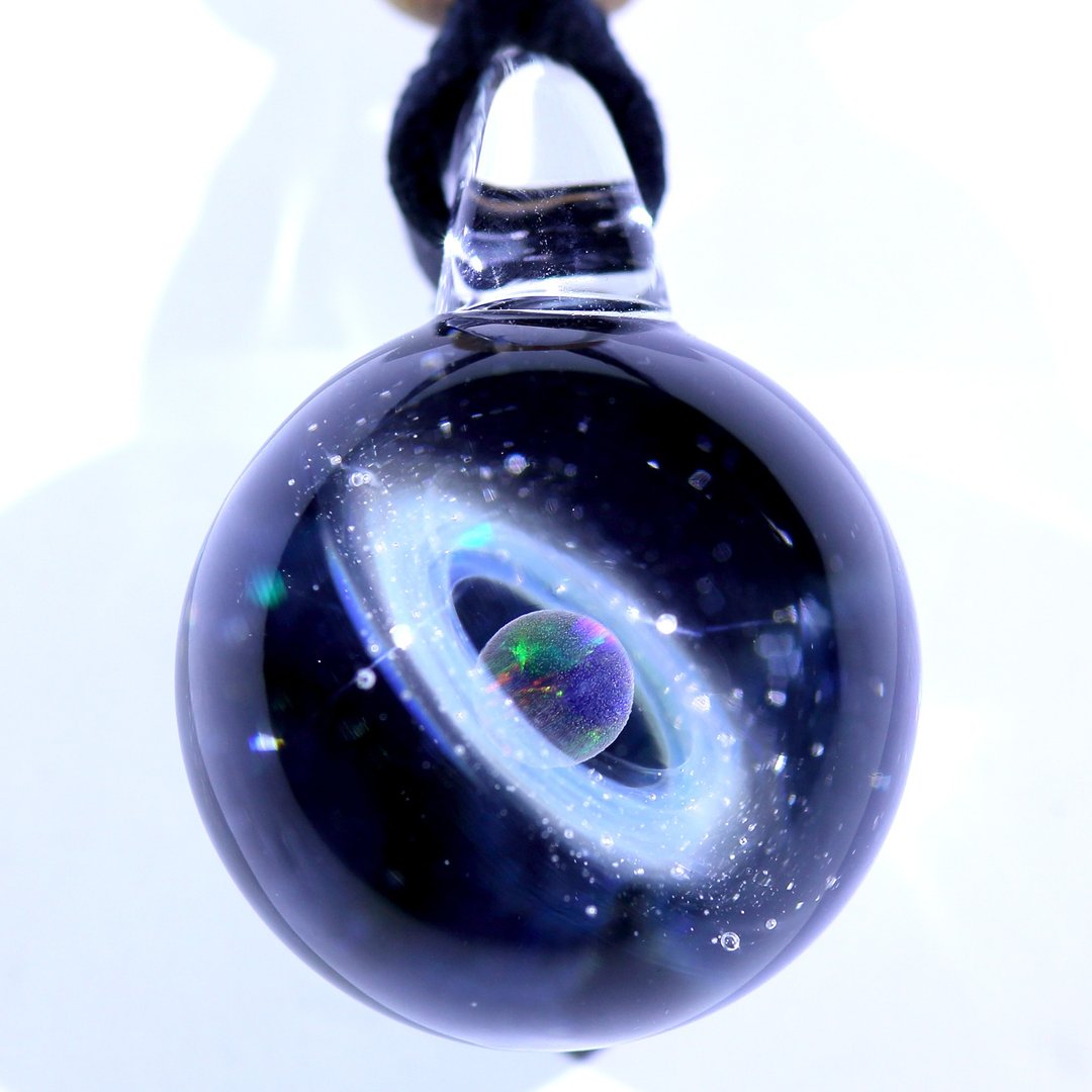 宇宙玻璃颈链吊坠22mm no.120 - 颈链 - 玻璃 蓝色