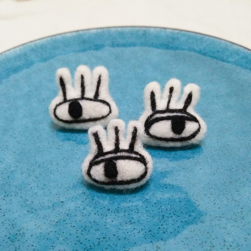 手作羊毛毡别针 把揪 - 胸针 - 羊毛 