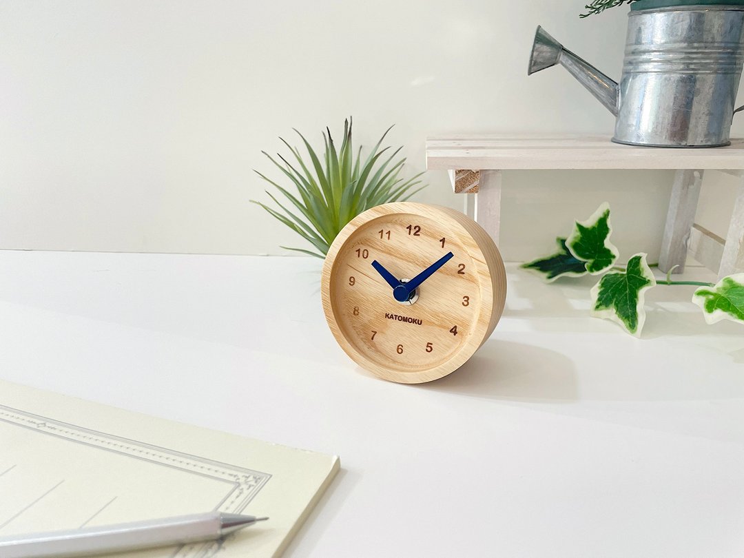 KATOMOKU mini clock 2 梣树 限量版 km-125 海军蓝 日本制造 - 时钟/闹钟 - 木头 蓝色