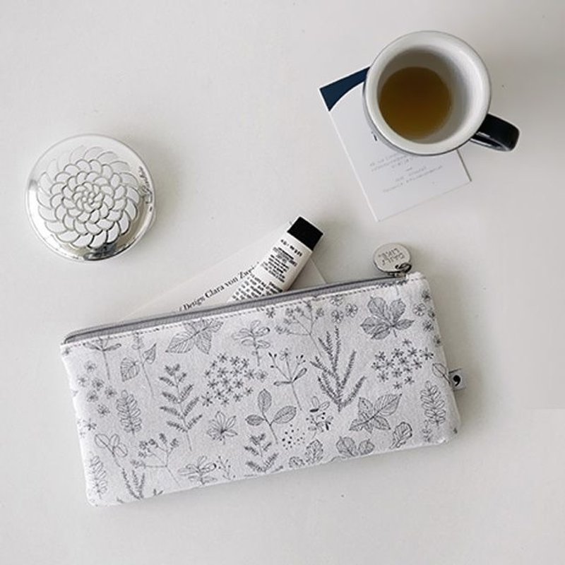 Dailylike-森林万用包笔袋 - 05叶子,E2D22459 - 铅笔盒/笔袋 - 其他材质 灰色