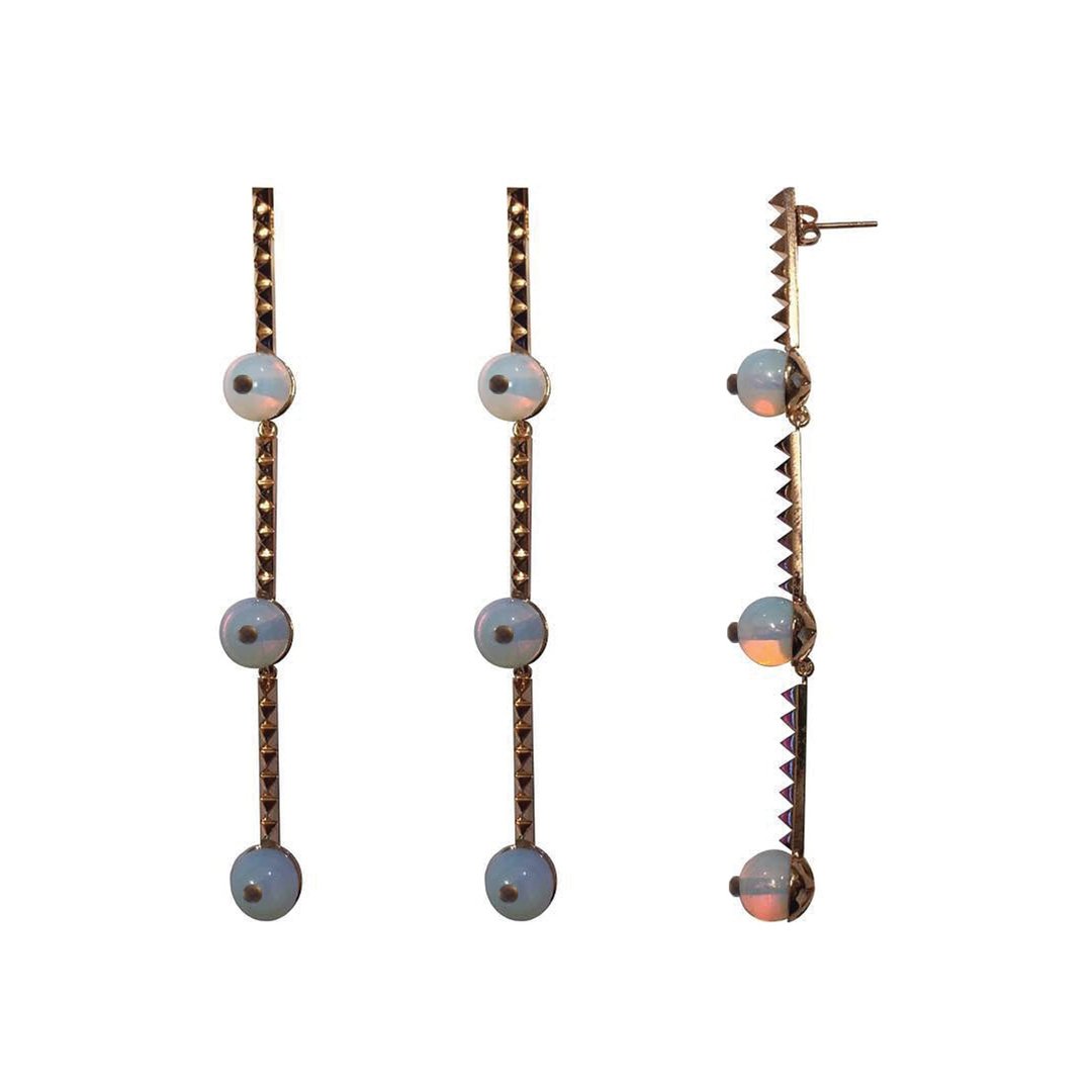 Moroc : Earrings - 耳环/耳夹 - 纯银 粉红色