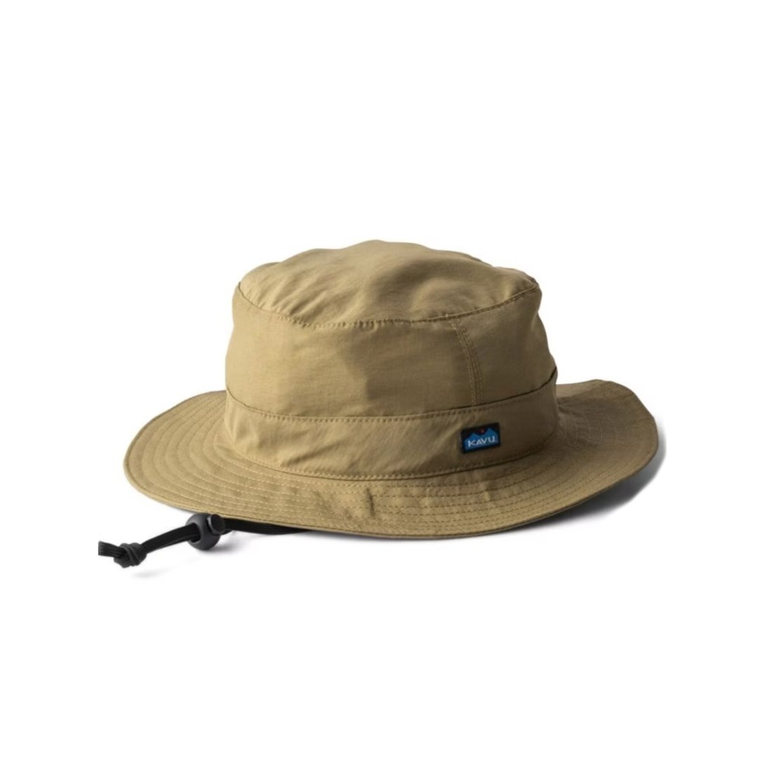 【KAVU】Synthetic Strap Bucket 经典休闲渔夫帽 黄铁矿 #105 - 帽子 - 聚酯纤维 卡其色