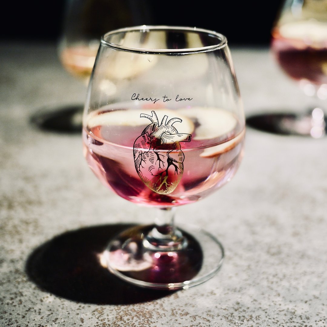 心脏酒杯 - 酒杯/酒器 - 玻璃 透明