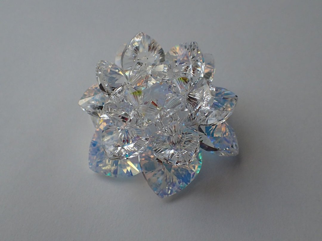 莲花 摆件 SWAROVSKI ELEMENTS(施华洛世奇元素) - 摆饰 - 玻璃 白色