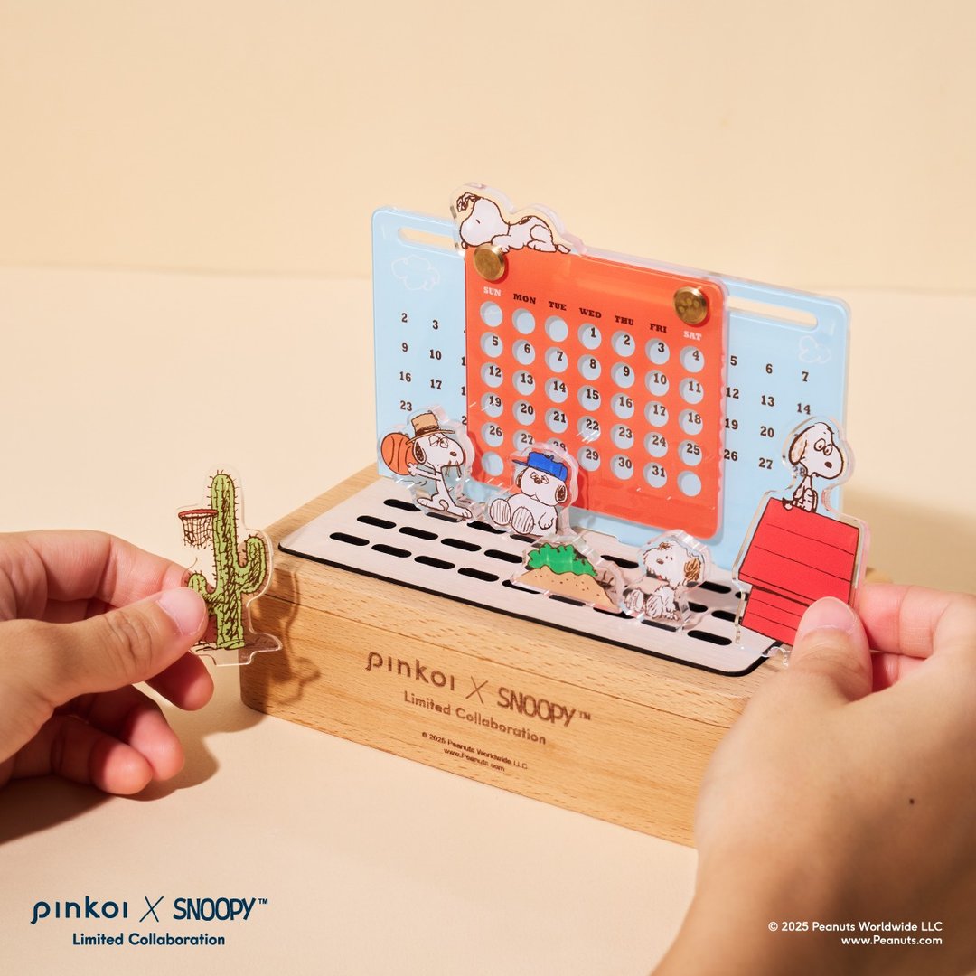 【Final Sale 48 折】Pinkoi x SNOOPY 兄弟时光万年历收纳盒 - 年历/台历 - 木头 