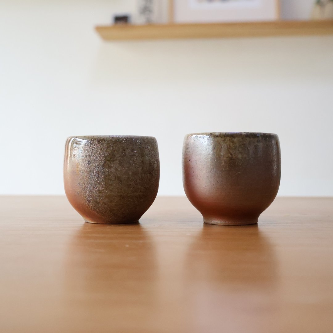 柴烧陶手作 茶杯 - 茶具/茶杯 - 陶 咖啡色