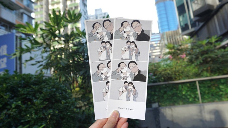 【定制化礼物】四格照片 (一套两张) - 订制画像 - 其他材质 多色