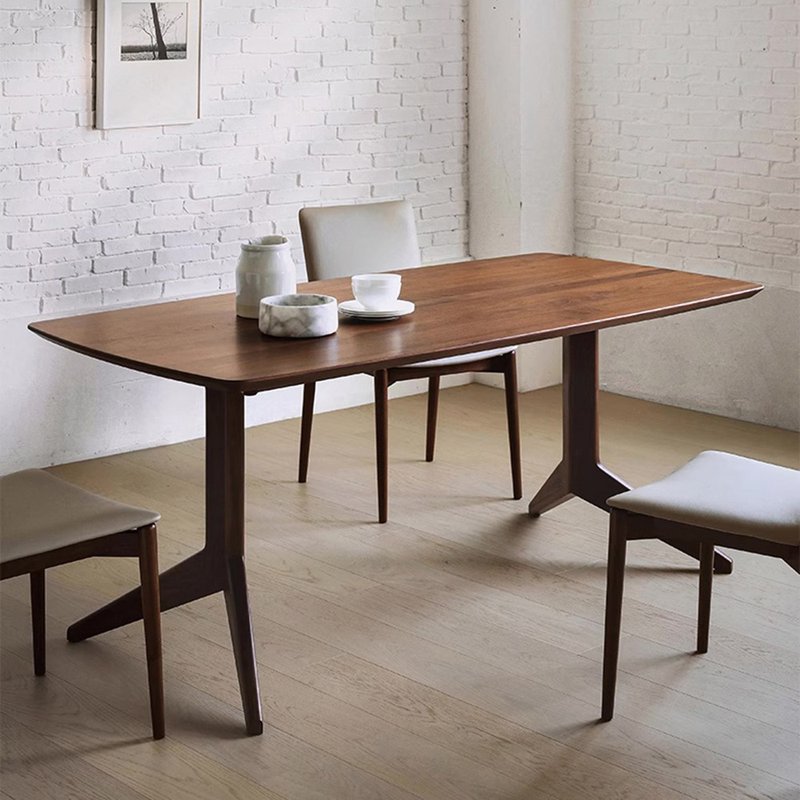 【D3原木家居】Orra 北美胡桃木餐桌 实木桌-140/160/180cm - 餐桌/书桌 - 木头 