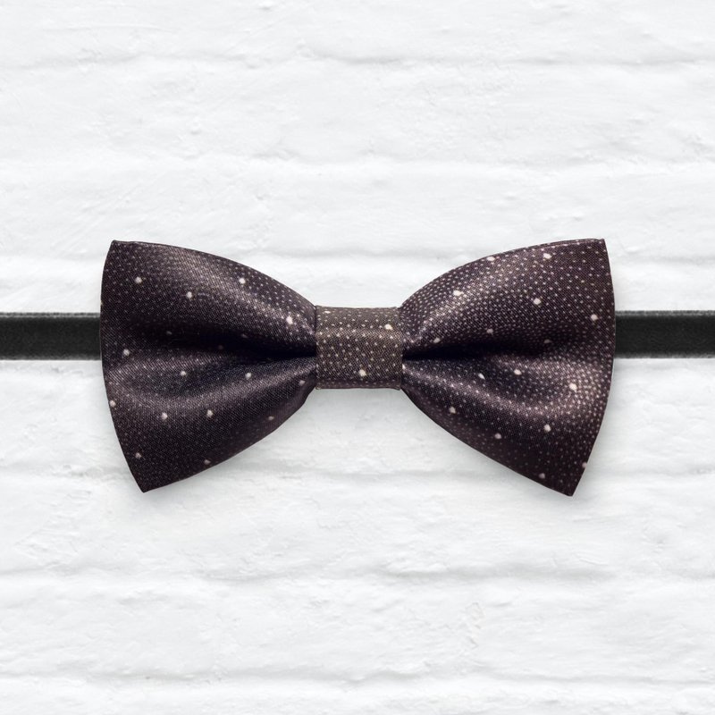 Style 0289 迷你小点子 印花领结 黑色婚礼煲呔 领结 发饰 宠物颈圈 项錬 - 颈链 - 聚酯纤维 黑色