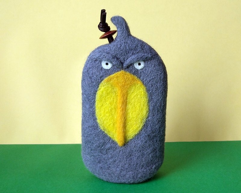 Hashibiro's felt key case - 钥匙链/钥匙包 - 羊毛 灰色