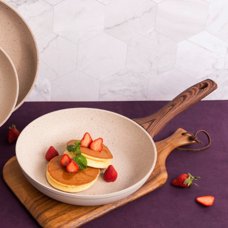 【Sambonet】意大利制 RockNRose不沾锅平底锅20cm-玫瑰粉 - 锅具/烤盘 - 其他金属 