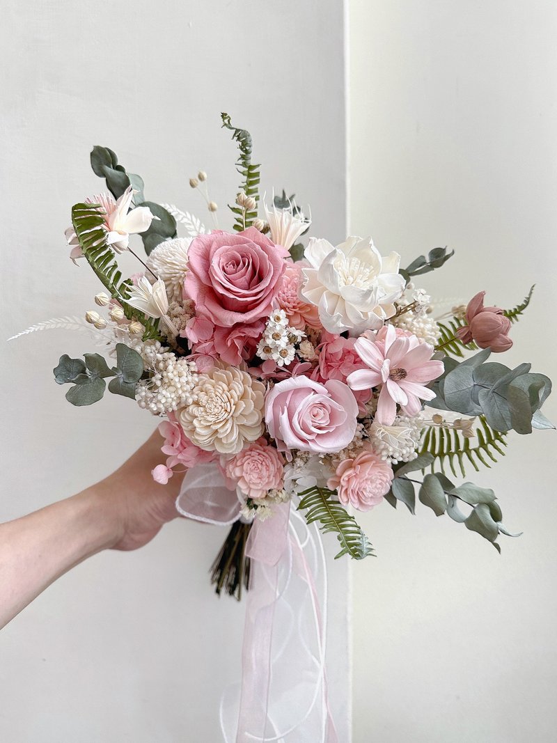 新娘捧花 干燥捧花 永生捧花 干燥花 永生花 登记 婚纱 - 干燥花/捧花 - 植物．花 