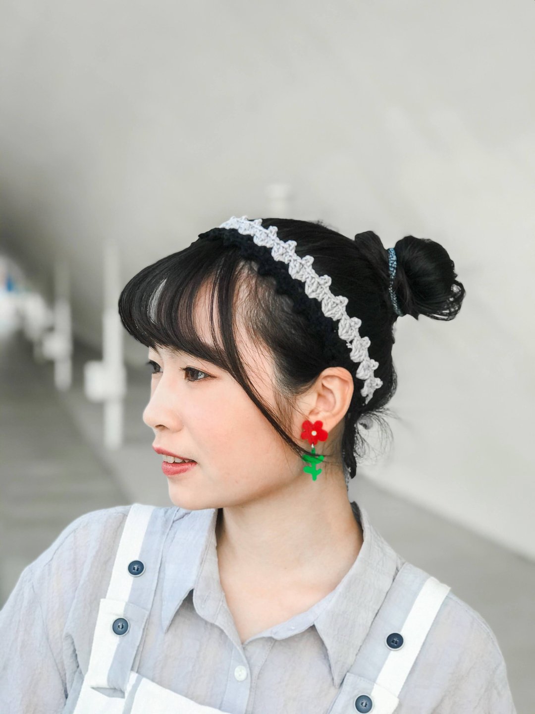【荆棘女王 】黑色 钩织发带 - 发带/发箍 - 棉．麻 黑色