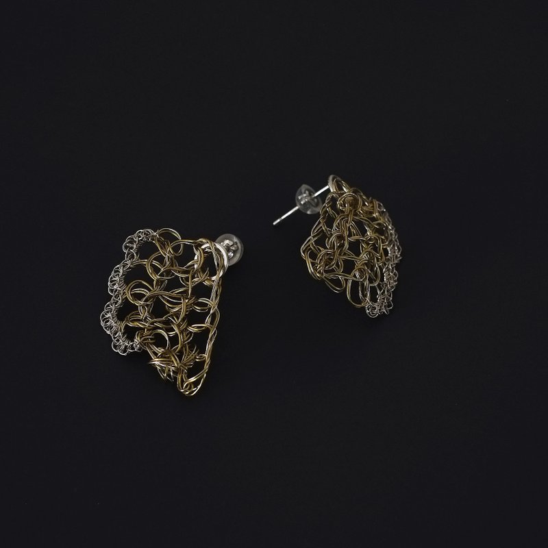 羽翼耳环 - 耳环/耳夹 - 其他金属 金色