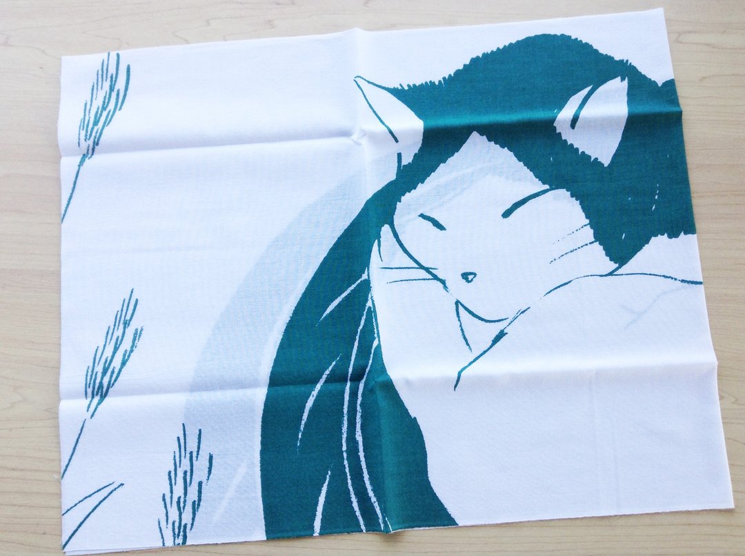osotono neko outside cat washcloth - 其他 - 棉．麻 绿色