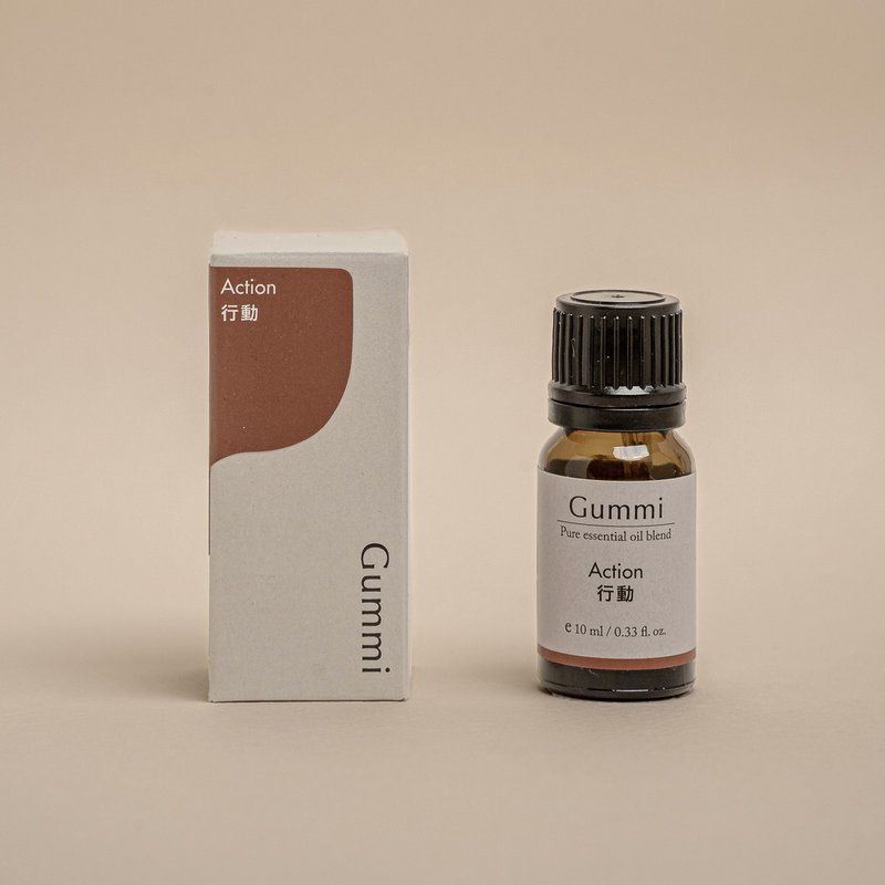 100% 纯天然  | Gummi能量精油 | 行动复方精油10ml | 冥想精油 - 香薰/精油/线香 - 精油 红色